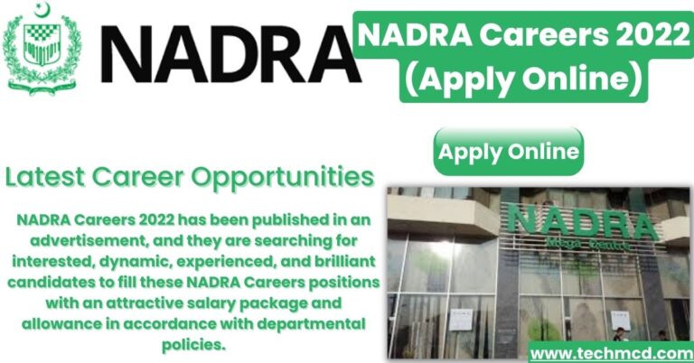 NADRA Careers 2022 (Apply Online)-Latest Career Opportunities