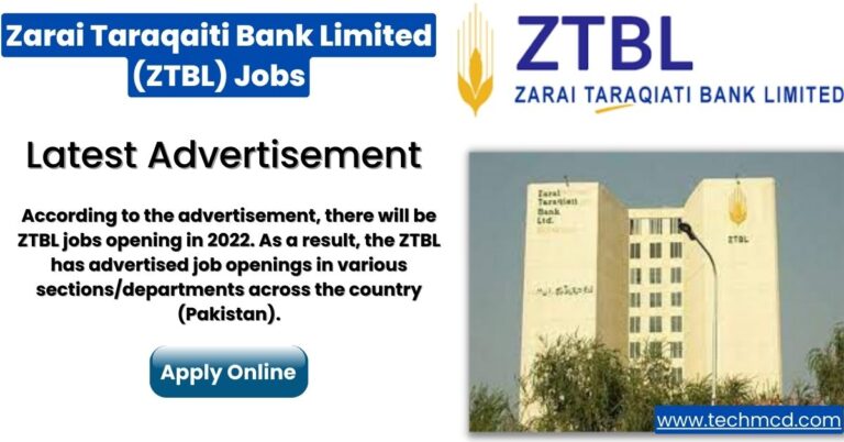 ZTBL Jobs 2022 (Apply Online)-Latest Career Opportunities