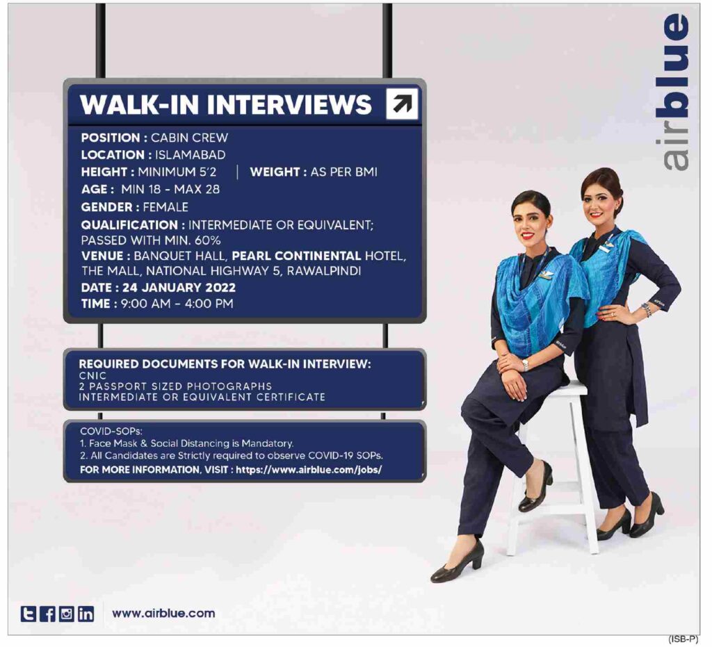 Air Blue Jobs In Pakistan-2022