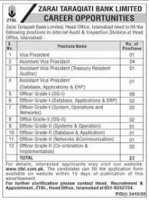 ZTBL Jobs 2022 -Latest Career Opportunities