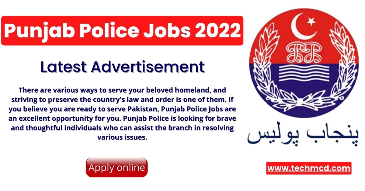 Punjab Police Jobs in 2022-Latest Career Opportunities