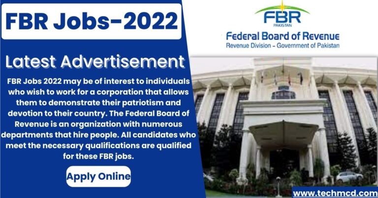 FBR Jobs 2022 (Apply Online)-Latest Career Opportunities