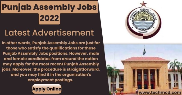 Punjab Assembly Jobs 2022 (Apply Online)