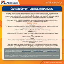 Allied Bank Jobs 2022-Online Apply For Latest Internship